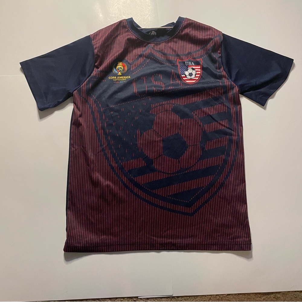 2016 USA Soccer Jersey Copa America Centenario Navy Blue Red Size Youth Large